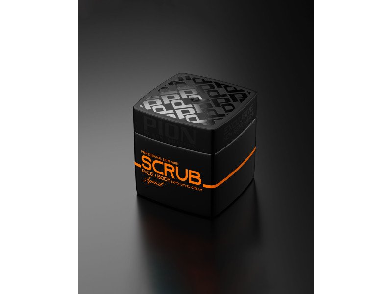 Pion Black Edition Face & Body Scrub Apricot - 320ml