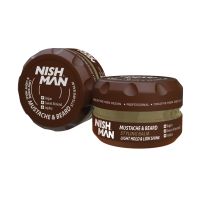 NISHMAN Professional Beard & Mustache Styling Balm - 3.4 Fl Oz Light Hold