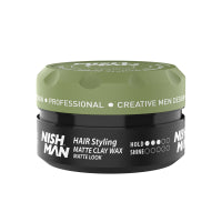 Nishman Professional Matte Series Hair Styling Wax for High Hold & Volume