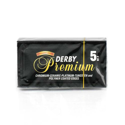 Derby Black Premium Dubbelrakblad 5-pack