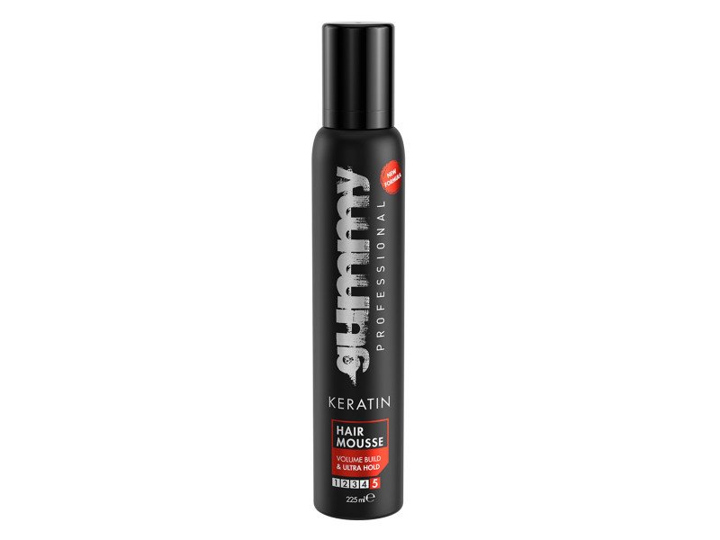 Gummy Keratin Hair Mousse Colume Buld & Ultra Hold - 225ml