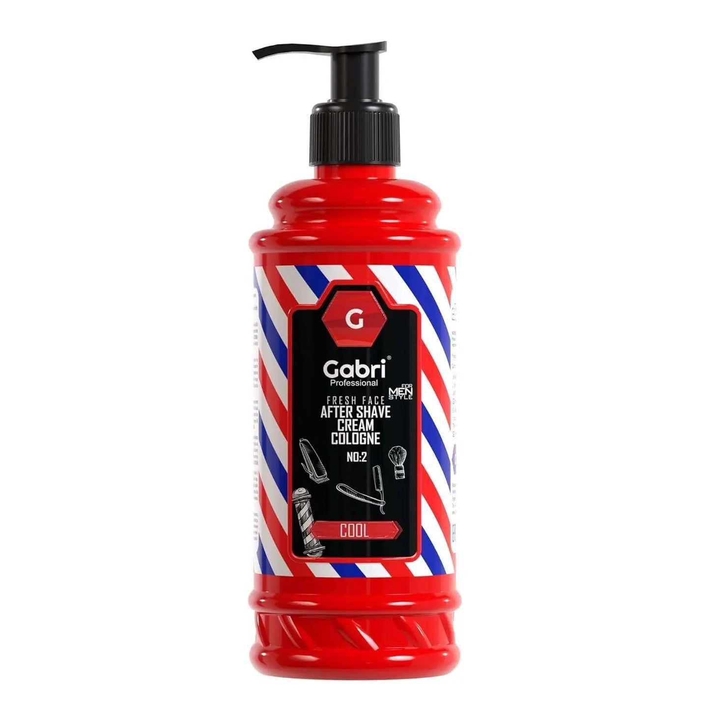 Gabri After Shave Cream & Cologne 2in1 – 400ml bottle, soothing and refreshing post-shave skincare.