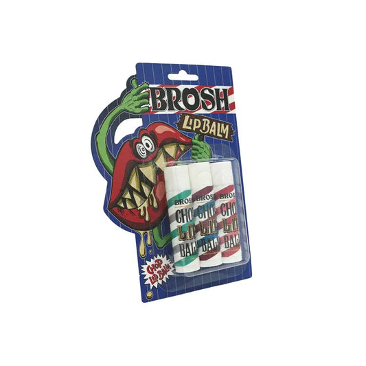 Brosh Chop Läppbalsam Set, Fuktgivande 3-Pack, 4g per Stift