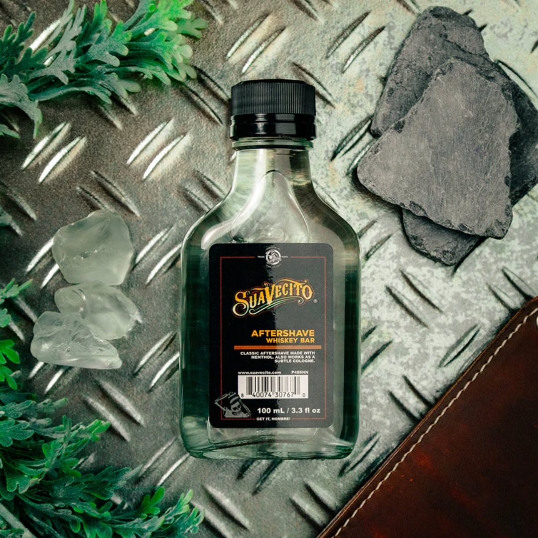 Suavecito Whiskey Bar Aftershave: Soothing, Hydrating, Masculine Scent, 3.4 Fl Oz