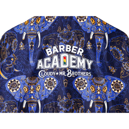 Brosh Barber Academy Frisörkappa, Exklusiv Blå Klippkappa i Sammet