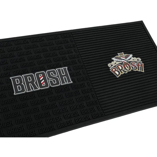Brosh Logo Verktygsmatta, Halkfri Arbetsyta för Professionella Barberare