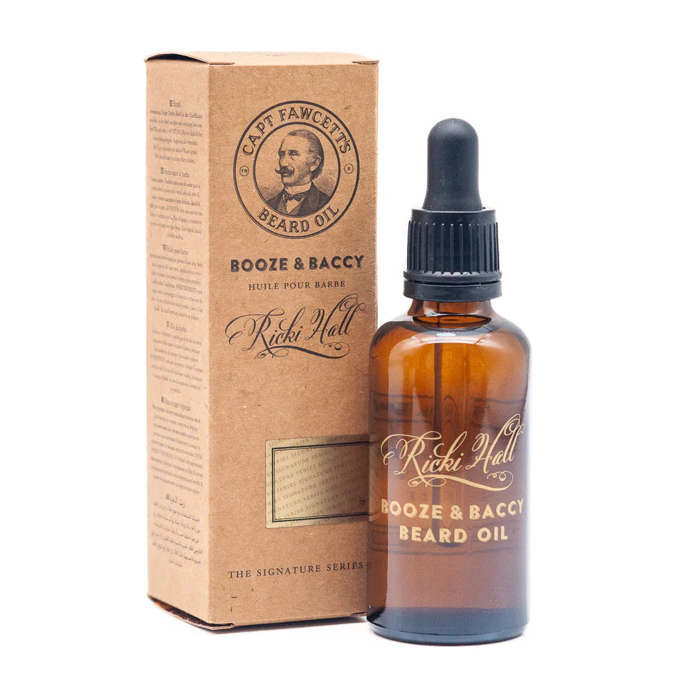 Captain Fawcett Ricki Hall's Booze & Baccy Premium Beard Oil 50ml