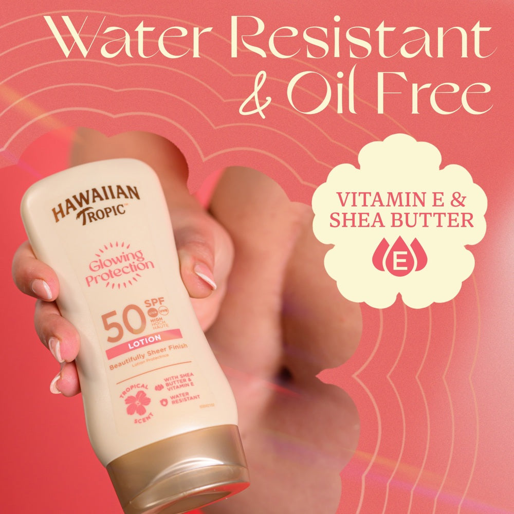 Glowing Protection Lotion SPF50, 180ml - hudvård från Hawaiian Tropic