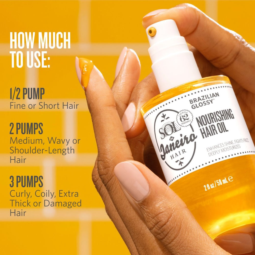 Brazilian Glossy Nourishing Hair Oil, 58ml - från Sol de Janeiro