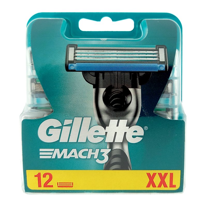 Gillette Mach3 12-Pack Razor Blades: Smooth Shave, Reduced Irritation