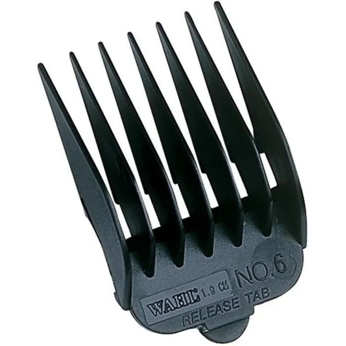 Wahl Professional Hair Clipper Attachment Comb #6 (3/4 Inch) Black Guide