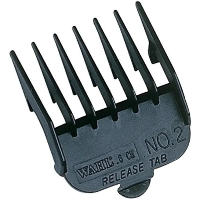 Wahl Professional Clipper Guide Comb #2, 1/4 Inch (6mm), Durable Black Plastic