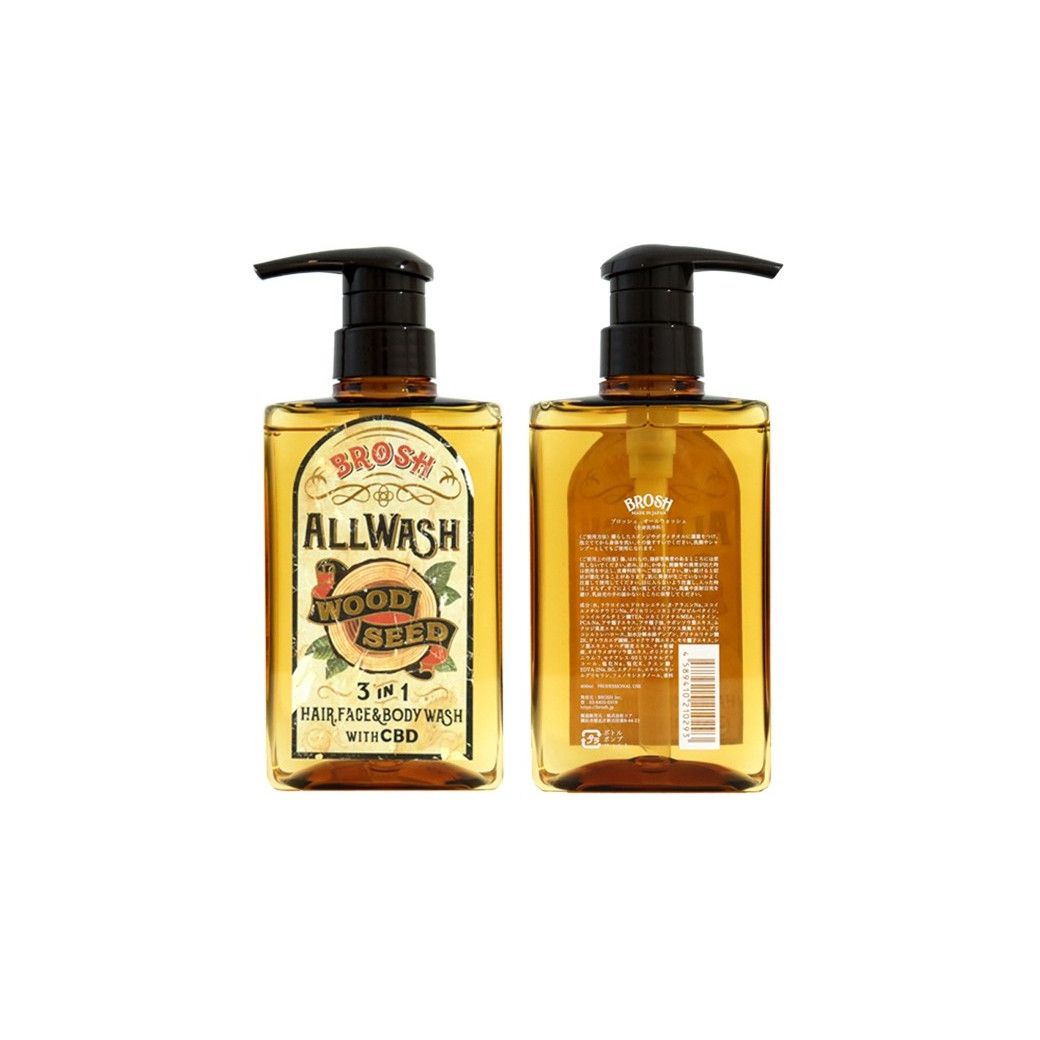 Brosh WoodSEED 3-in-1 Gentle Hair, Face & Body Wash with CBD