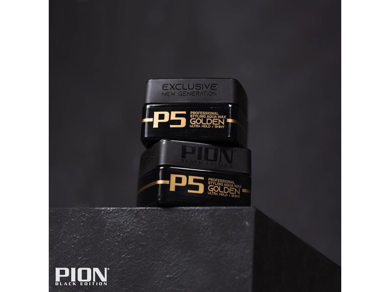 Pion Hair Styling Aqua Wax P5 Golden Ultra Hold Shiny - 175ml