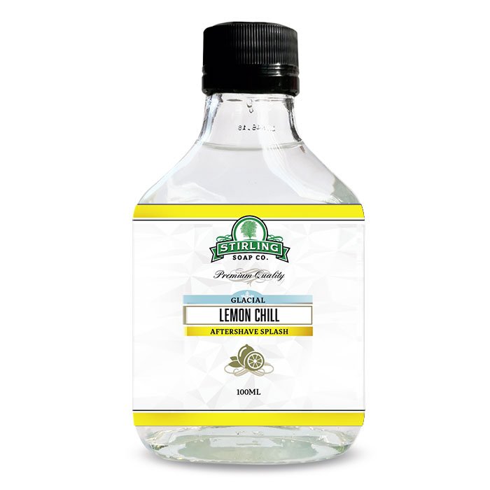 Stirling Glacial Lemon Chill Aftershave Splash: Invigorating Post-Shave Soothe 3.38oz