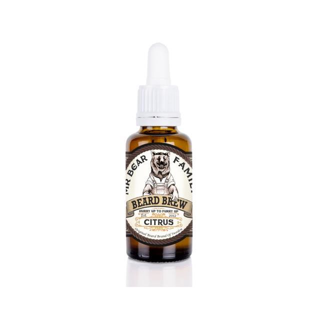 Mr Bear Family Woodland Beard Brew Oil - Natural Pine Scent 30ml for Soft, Soothed Beards