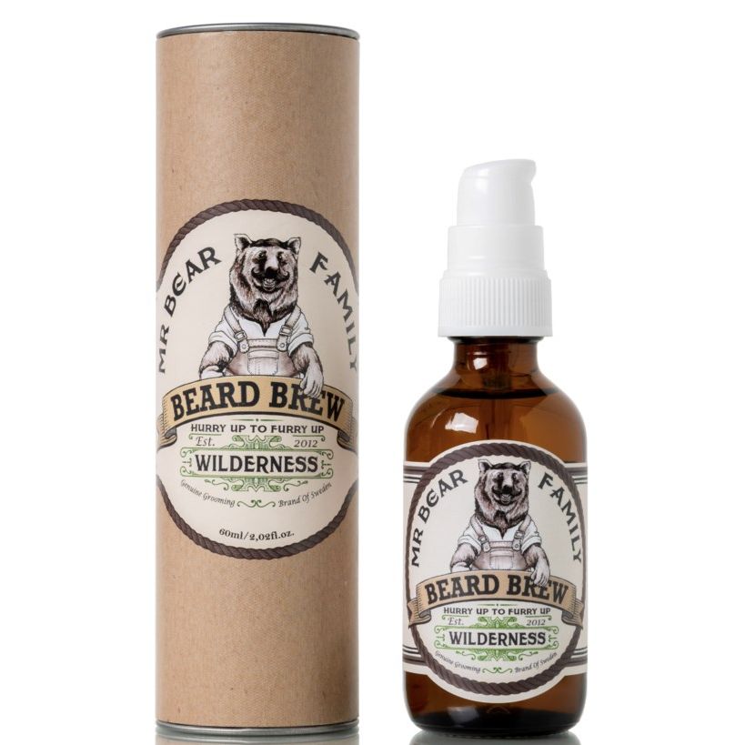 Mr Bear Family Wilderness Beard Brew Oil - Softens, Moisturizes, Soothes Skin