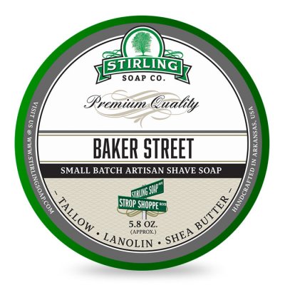 Stirling Soap Company Baker Street Shaving Soap - Juniper, Bergamot, Jasmine, Patchouli
