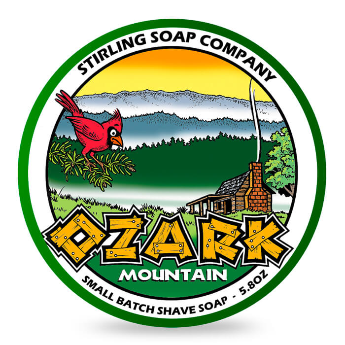 Stirling Soap Company Ozark Mountain Shaving Soap - Woodsy Spicy Scent 6 fl oz