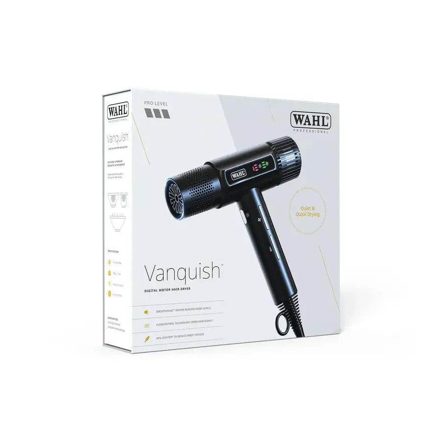 Wahl Vanquish Professional Digital Motor Hairdryer: Fast, Quiet, Lightweight with LED Display
