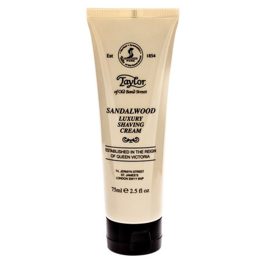 Taylor of Old Bond Street Sandalwood Luxury Shaving Cream - 75g Tube