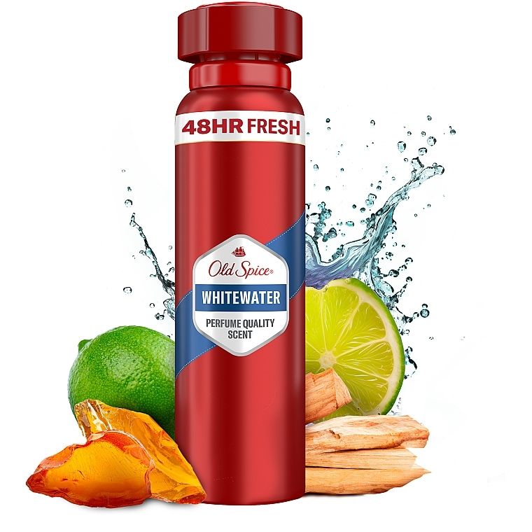 Old Spice Whitewater Men's Deodorant Spray: Fresh Scent, Long-Lasting Protection
