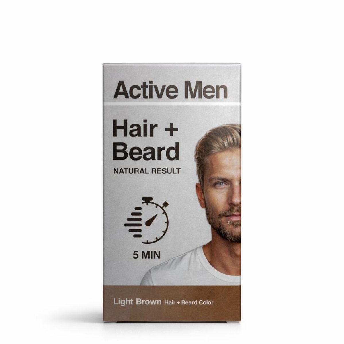 Active Men Skäggfärg och hårfärg - Ljusbrun