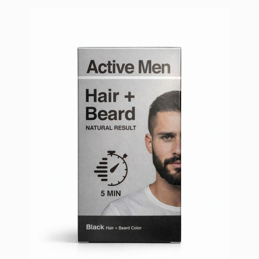 Active Men Skäggfärg och hårfärg - Svart