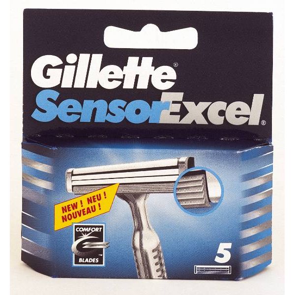 Gillette Sensor Excel 5 Razor Blades Twin Blade Pivoting Head System