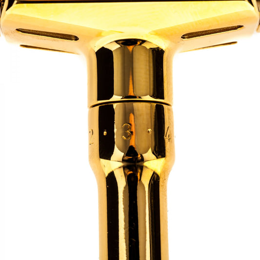 Merkur Futur 702 justerbar säkerhetshyvel (Safety razor) - Guldpläterad