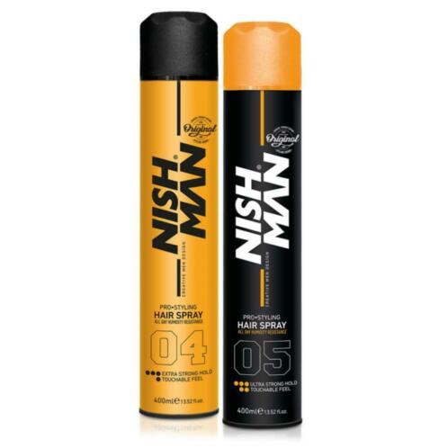 Nishman 400ml Hair Spray: Ultra & Extra Strong Hold for Style