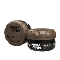 Nishman Hair Styling Wax: Strong Hold, High Shine, Moisturizing Hair Pomade 100ml