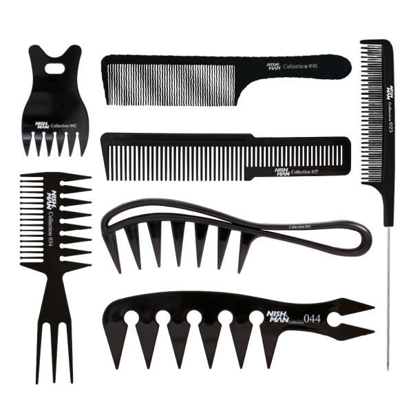 NISHMAN Professional Hair Comb: Durable Styling, Detangling, and Barber Tools