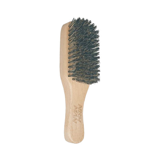 NISHMAN Premium Natural Wood Boar Bristle Beard Brush for Epic Grooming