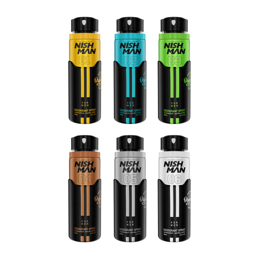 NISHMAN Invigorating Deodorant Spray 200ml: Long-Lasting Freshness & Confident Style