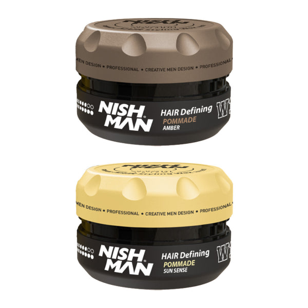Nishman Hair Styling Wax: Strong Hold, High Shine, Moisturizing Hair Pomade 100ml