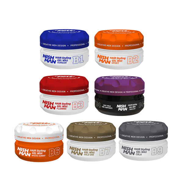 Nishman Aqua Gel Hair Wax 150ml for Strong Hold, Natural Shine