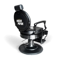 Professional Black Hydraulic Reclining Barber Chair with Swivel and Headrest