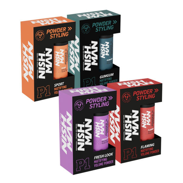 NISHMAN Powder Hair Styling Wax: Strong Hold, Matte Finish, 20gr