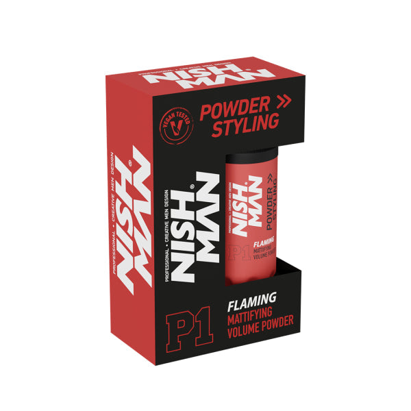 NISHMAN Powder Hair Styling Wax: Strong Hold, Matte Finish, 20gr