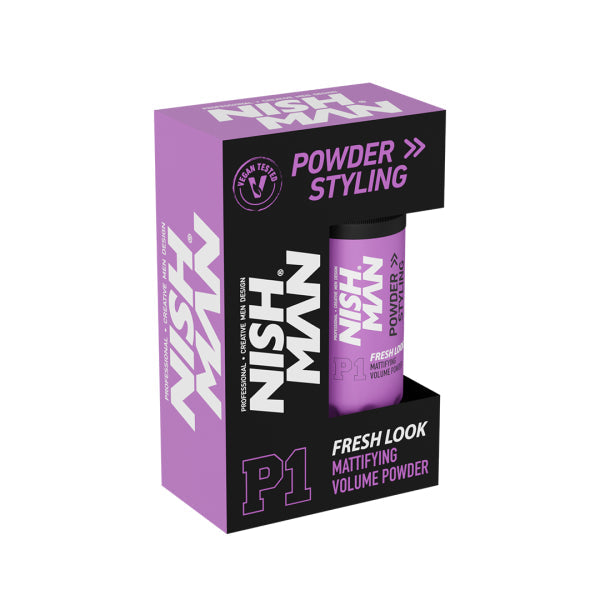 NISHMAN Powder Hair Styling Wax: Strong Hold, Matte Finish, 20gr