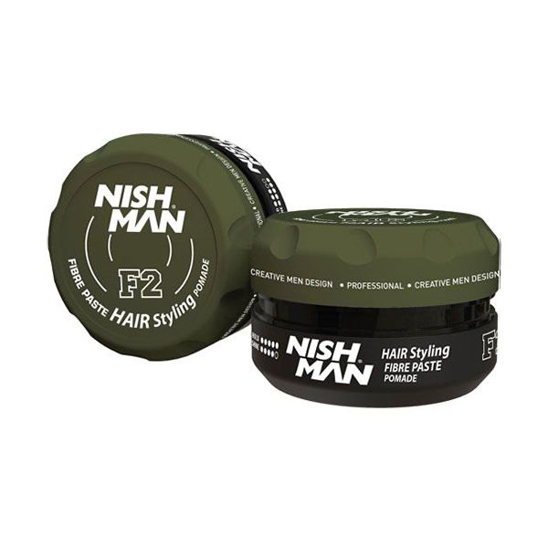 Nishman F2 Strong Hold Hair Styling Fibre Paste Pomade for Textured Looks