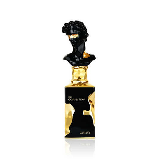 Lattafa His Confession För Män, 100ml EDP, Sensuell Orientalisk Parfym med Djup Värme