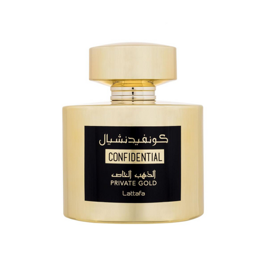 Lattafa Confidential Private Gold 100ml EDP Lyxig Doft med Persika och Hallon