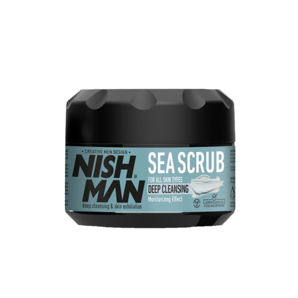 NISHMAN Men's Deep Cleansing Exfoliating Facial Sea Scrub 10.1 fl oz