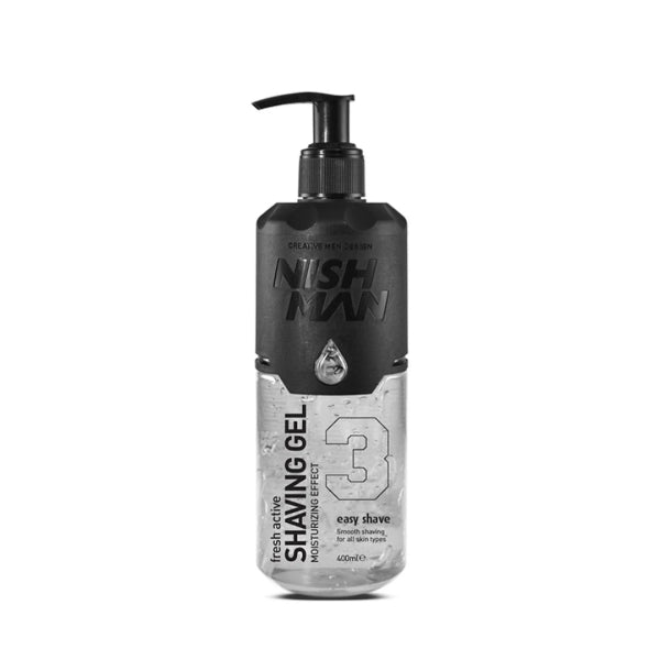 Nishman 400ml Oil-Based Shaving Gel for Smooth, Waterless Shaves