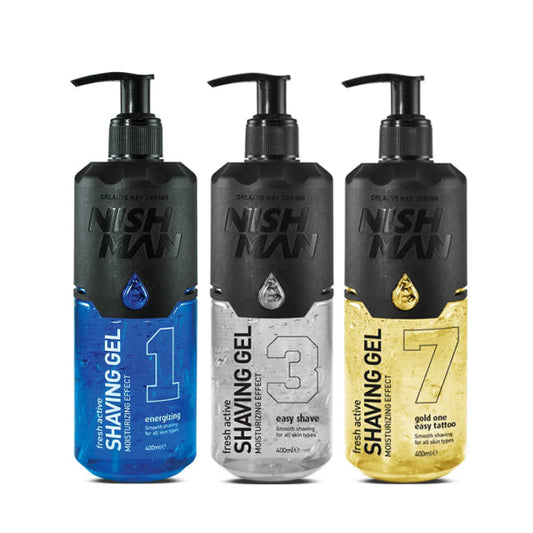 Nishman 400ml Oil-Based Shaving Gel for Smooth, Waterless Shaves