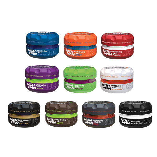 NISHMAN 150ml Professional Hair Styling Wax: Ultimate Shine, Strong Hold, Versatile