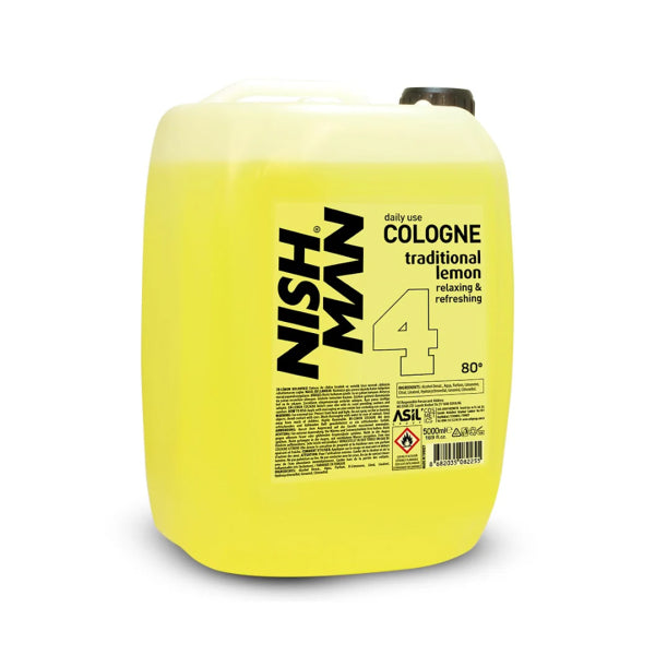 NISHMAN 5000ml Lemon After Shave Cologne: Refreshing Post-Shave Experience for Men