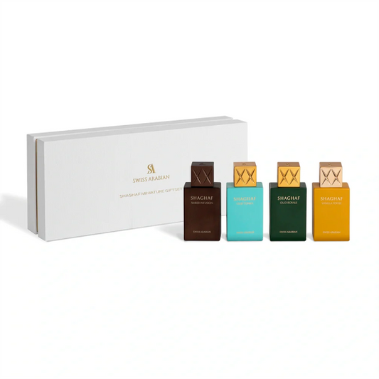 Shaghaf Giftset Tonka - Royale - Vanilla Toffee - Amber Infusion 4x25ml